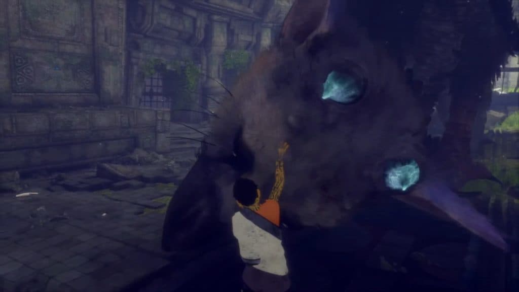 Petting trico in the last guardian