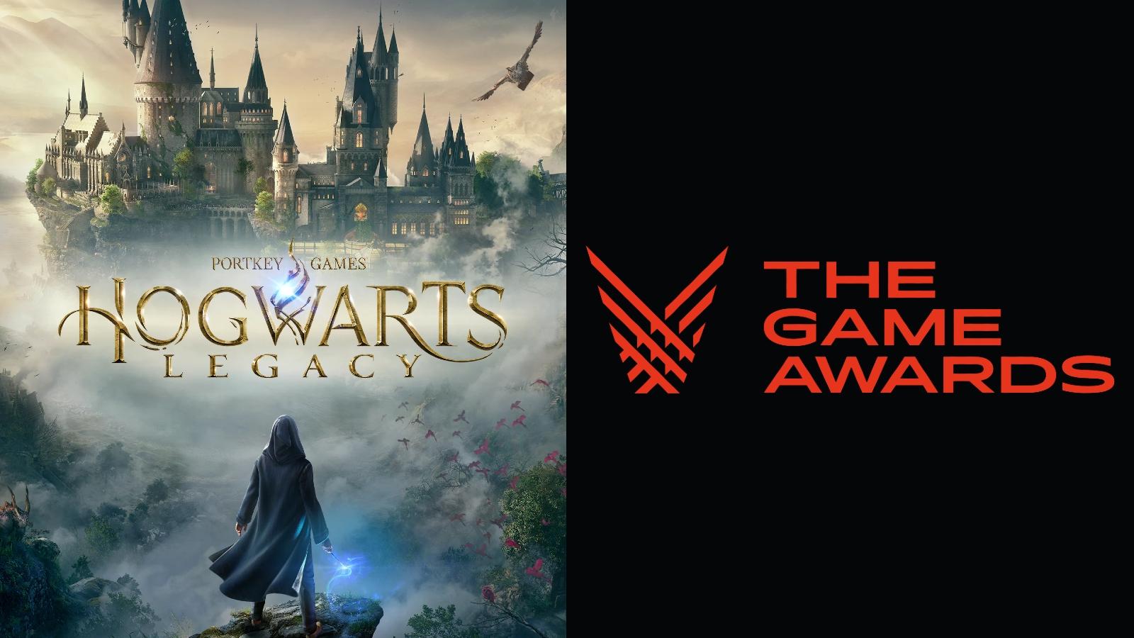 hogwarts legacy cover art with game awards logo