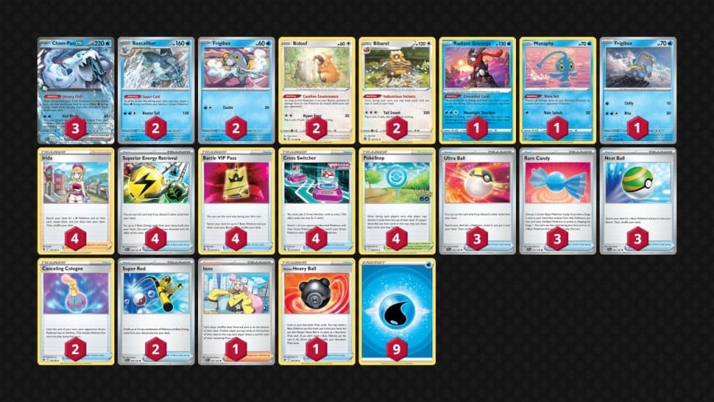 Pokemon TCG Chien Pao deck list of card images