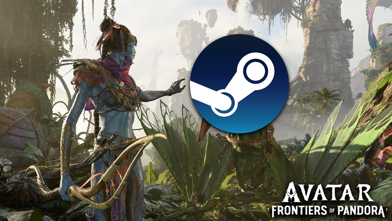 an image of Steam Logo and a character from Avatar: Frontiers of Pandora