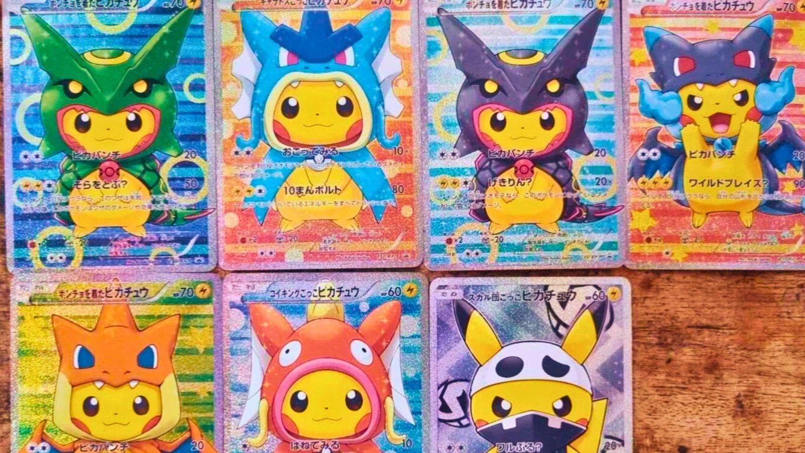 Pikachus in Ponchos in a set