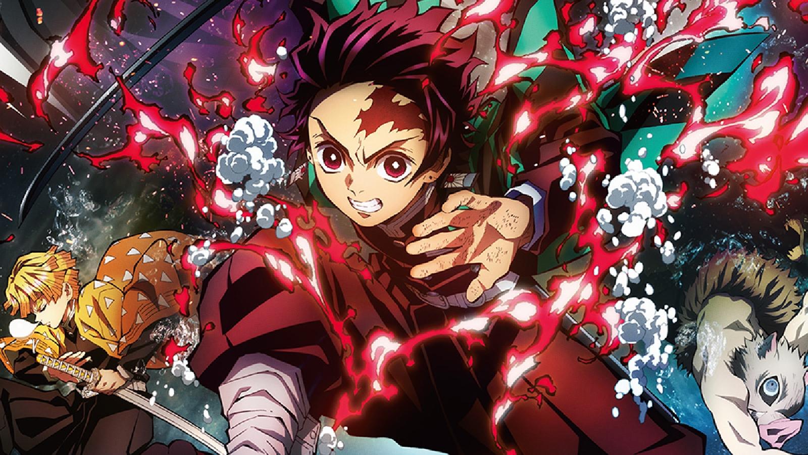 Tanjiro in the promotional poster for Demon Slayer