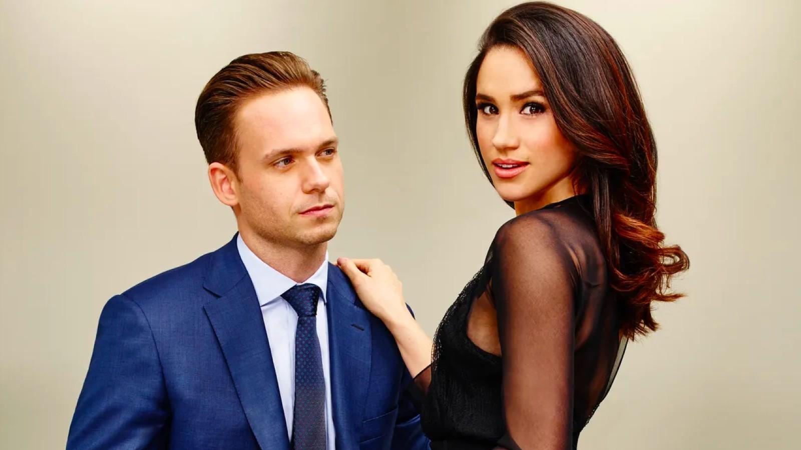 Meghan Markle and Patrick J. Adams in Suits