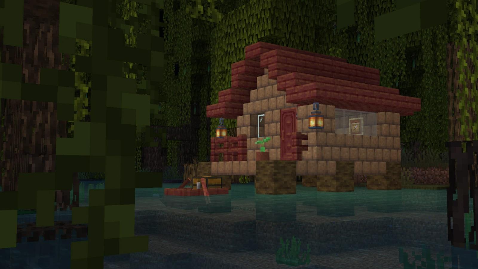 minecraft house in mangroves