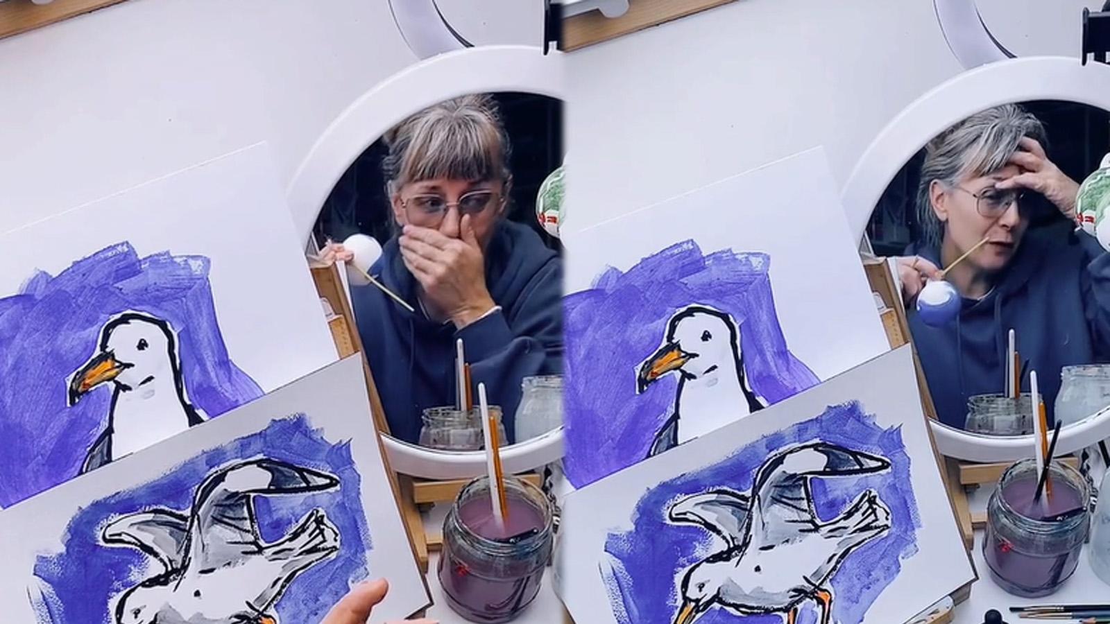 Woman brought to tears after 400 people show up to watch her paint on TikTok Live