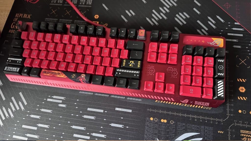 ROG EVA Keyboard on a desk