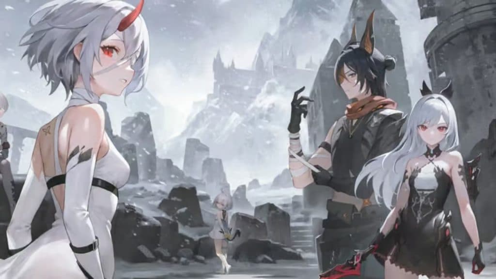 An image of keyart from Duet Night Abyss featuring three characters.