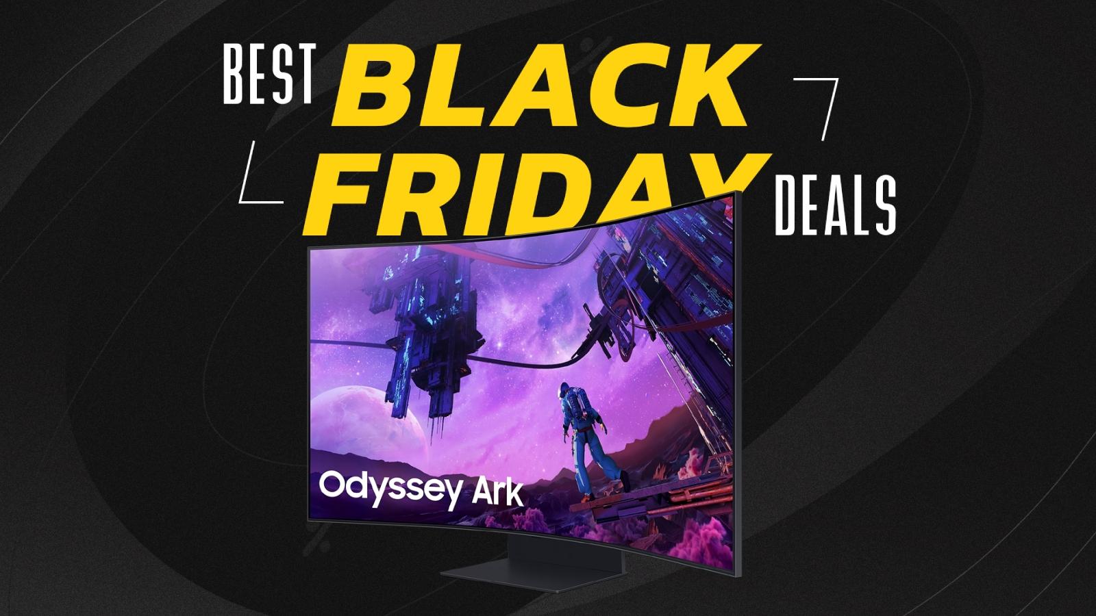 Odyssey Ark monitor on Black Friday background