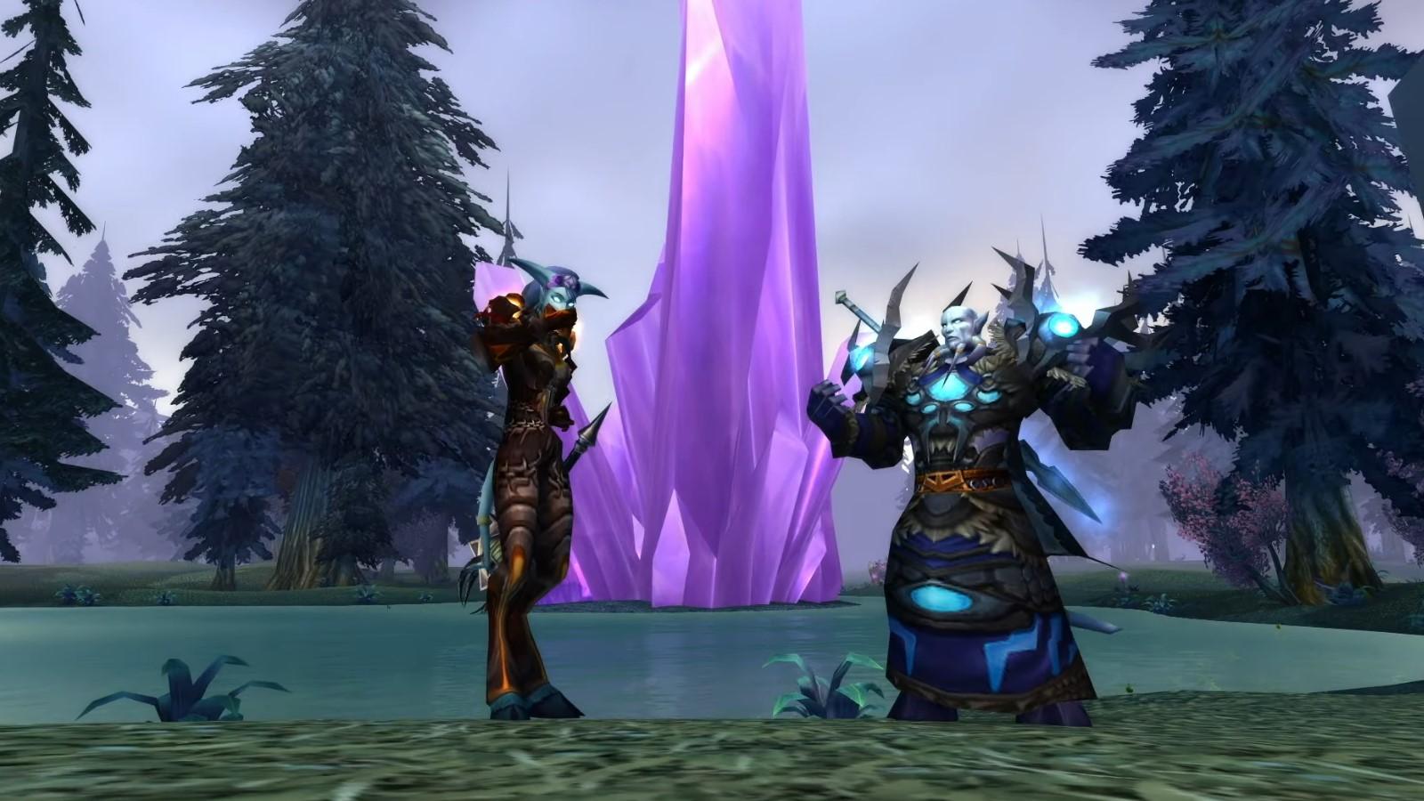 Two Draenei stand ready (WoW Season of Discovery)