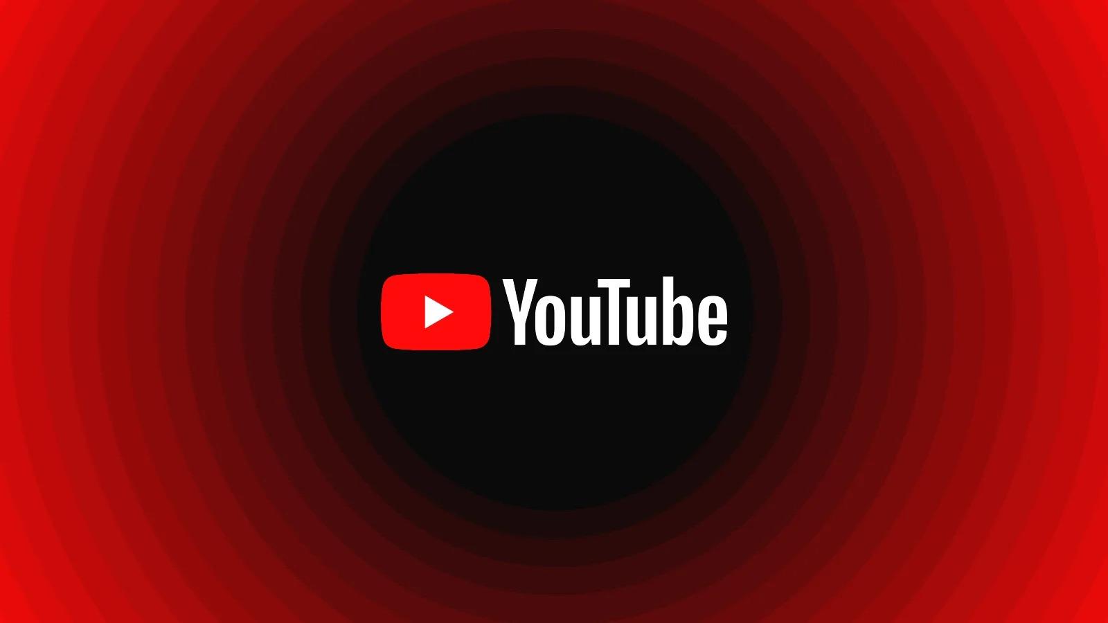YouTube logo in a red background