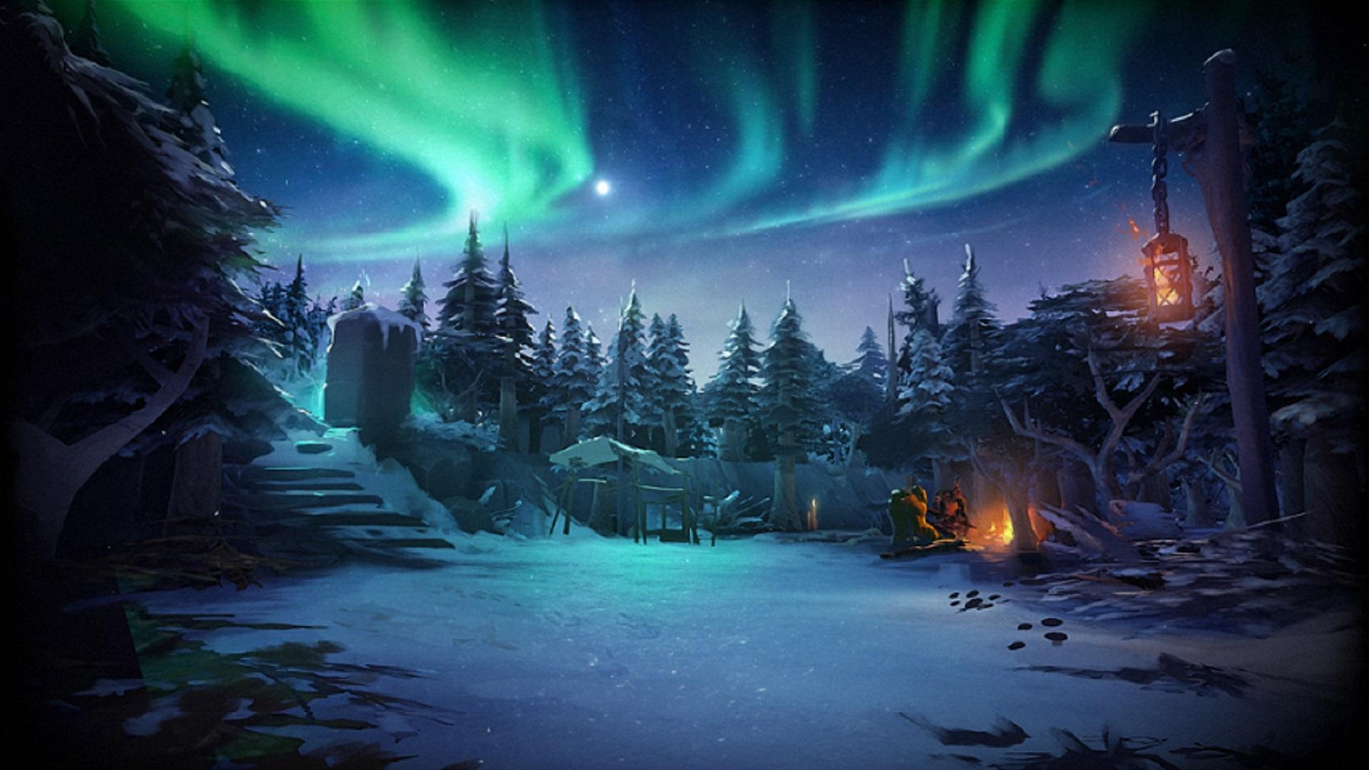 cover art for the Frostivus event in Dota 2.