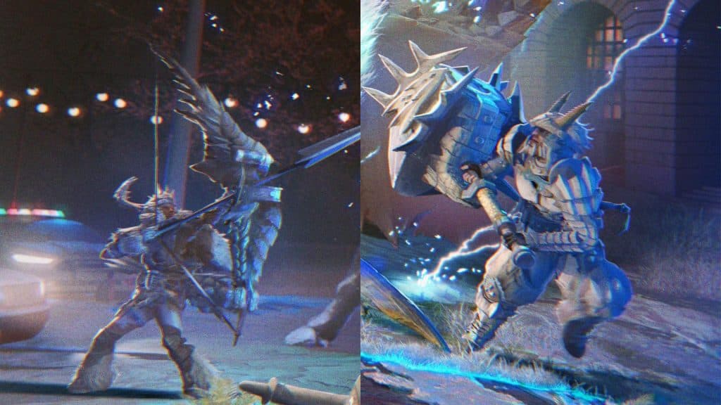 Banbaro and Barioth armor in Monster Hunter Noe