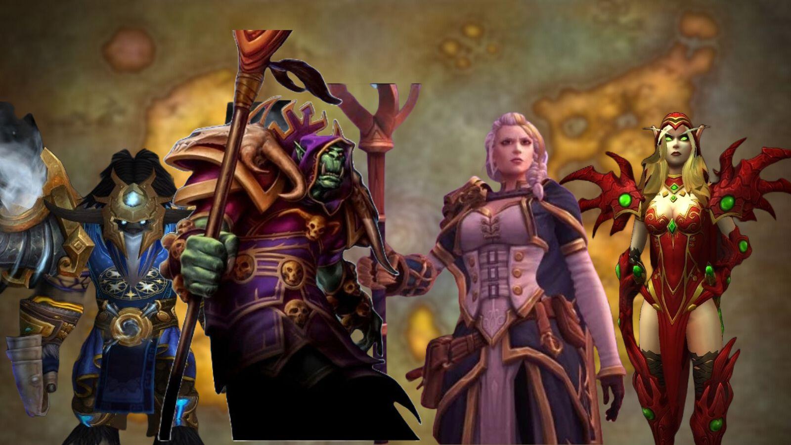 The four new roles for Season of Discovery on the Azeroth world map background