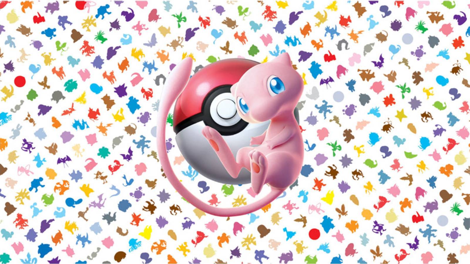 Promotional art shows the Pokemon Mew