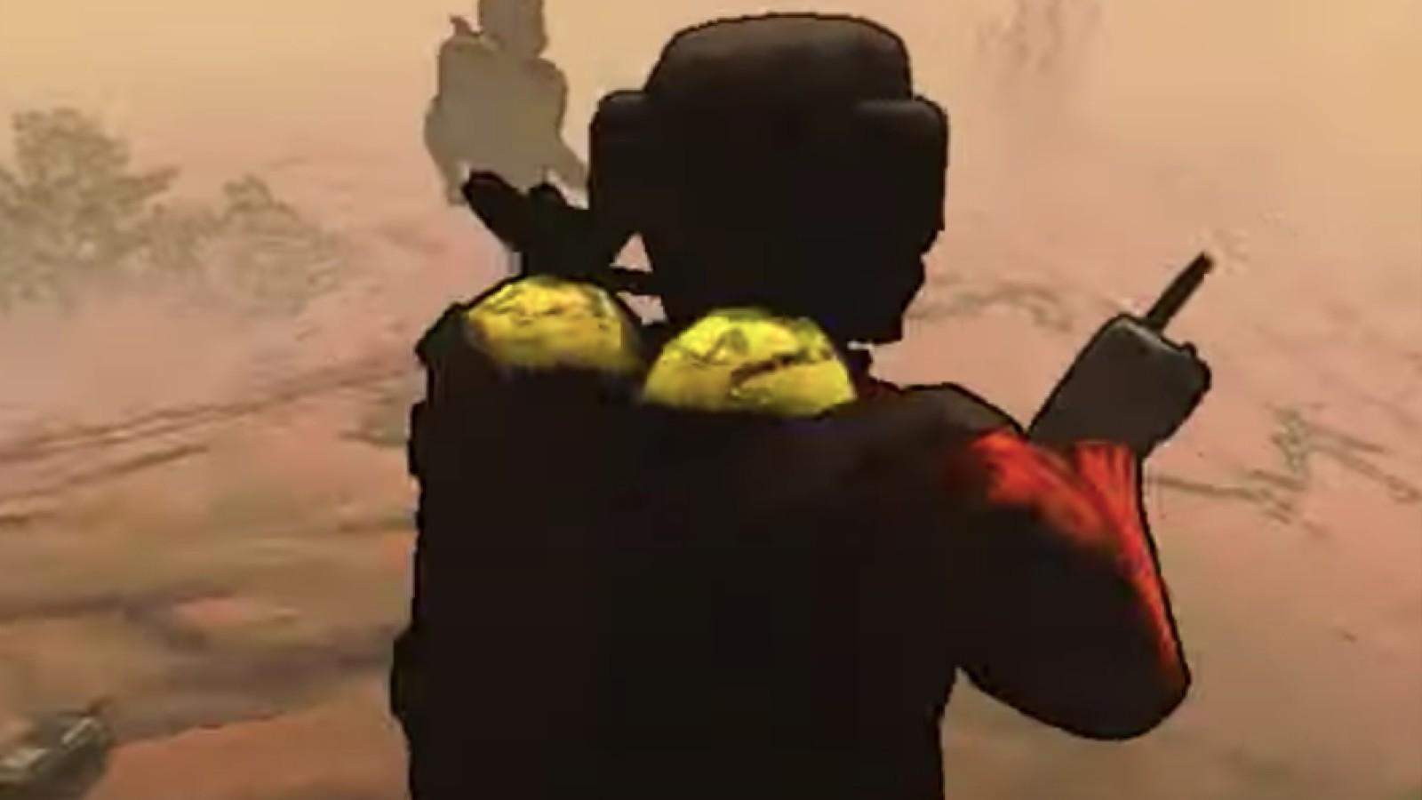 An image of a player with a jet-pack in Lethal Company.