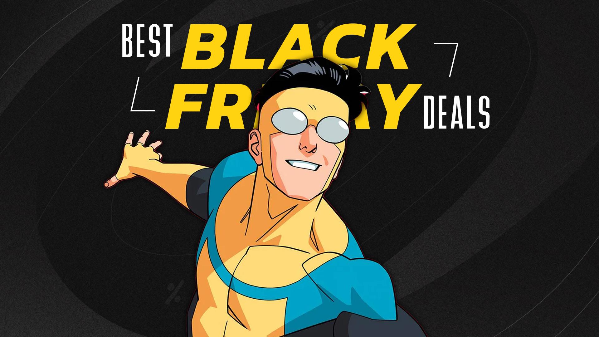 black friday branded background with invincible in front