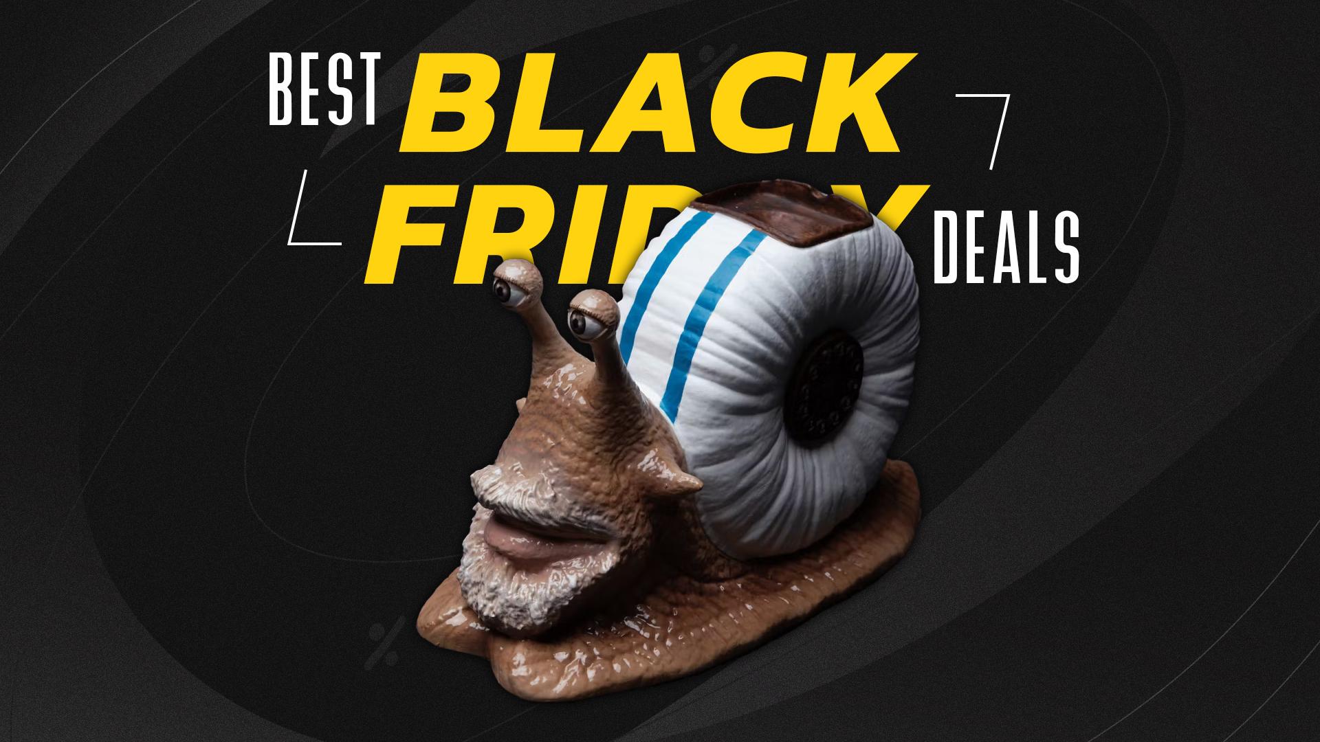 snail phone from one piece in front of black friday branding