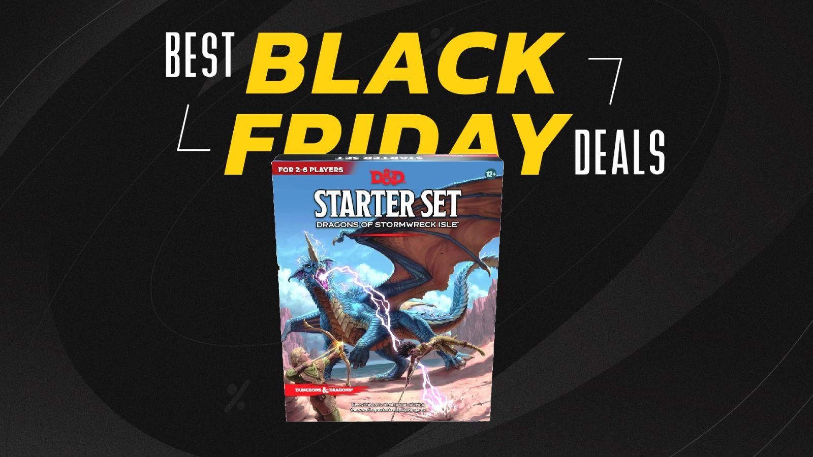 black friday background and d&d dragon set