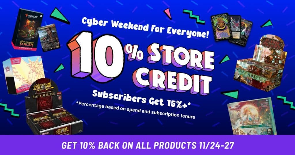 TCGPlayer Black Friday deal offers 15 credit on Pokemon, YuGiOh