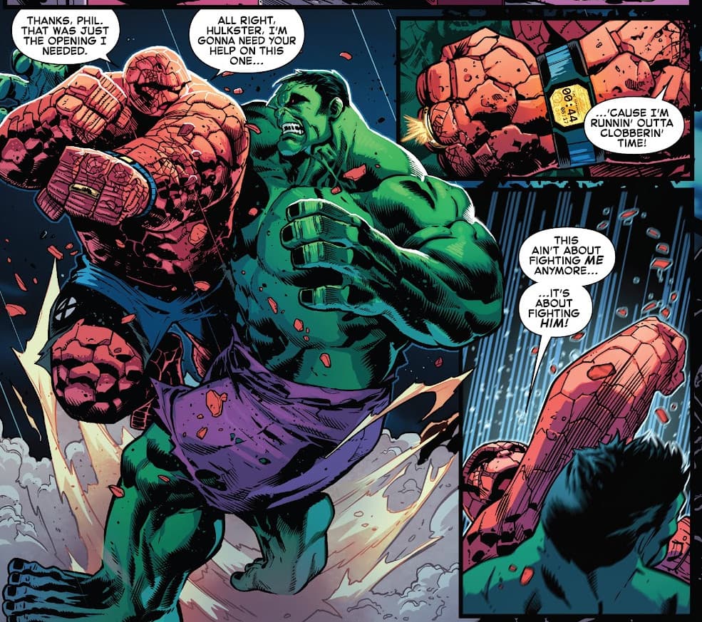 The Thing fights The Hulk