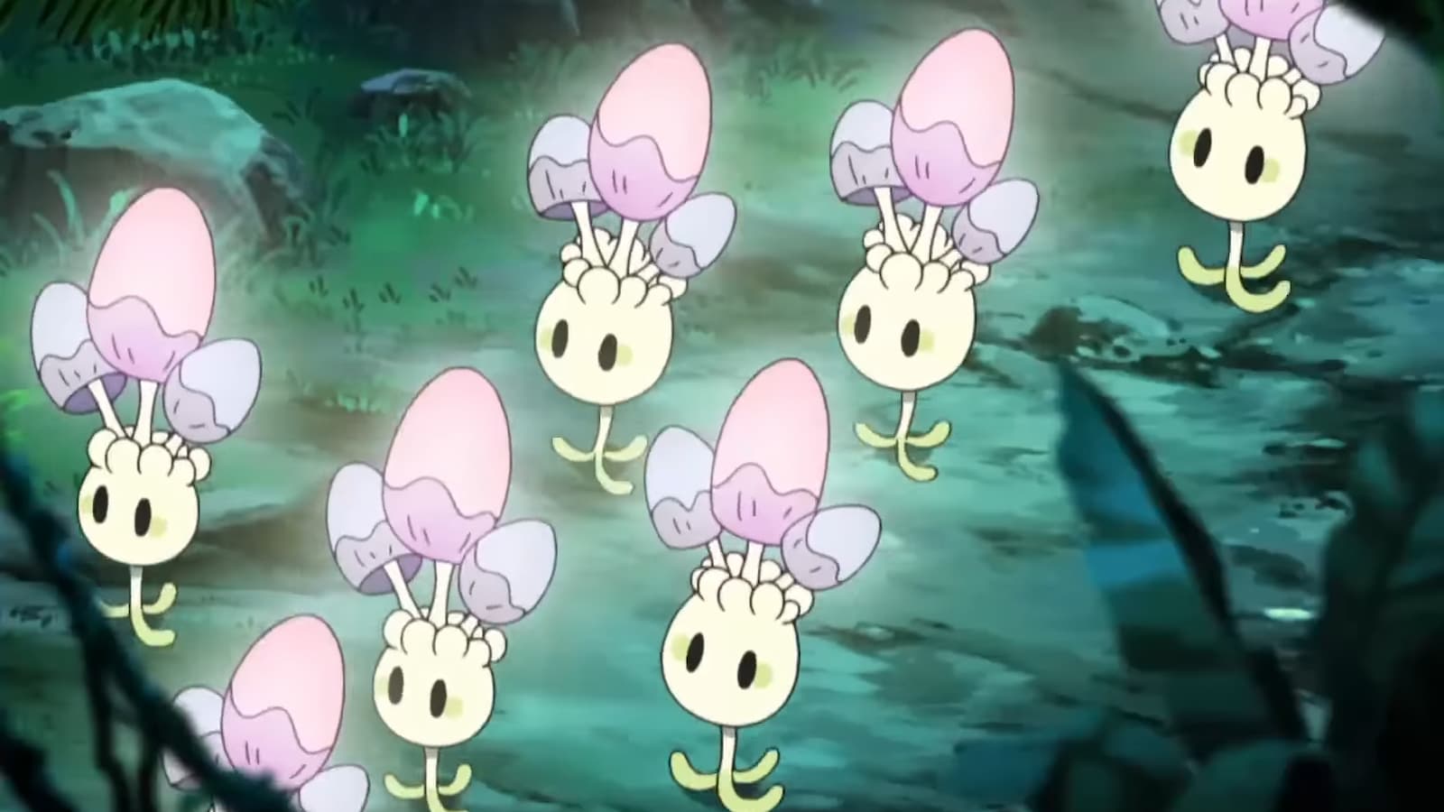 Morelull group in the Pokemon anime