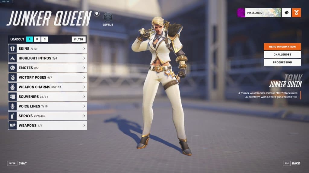 Junker Queen from Overwatch 2 in her mob boss skin