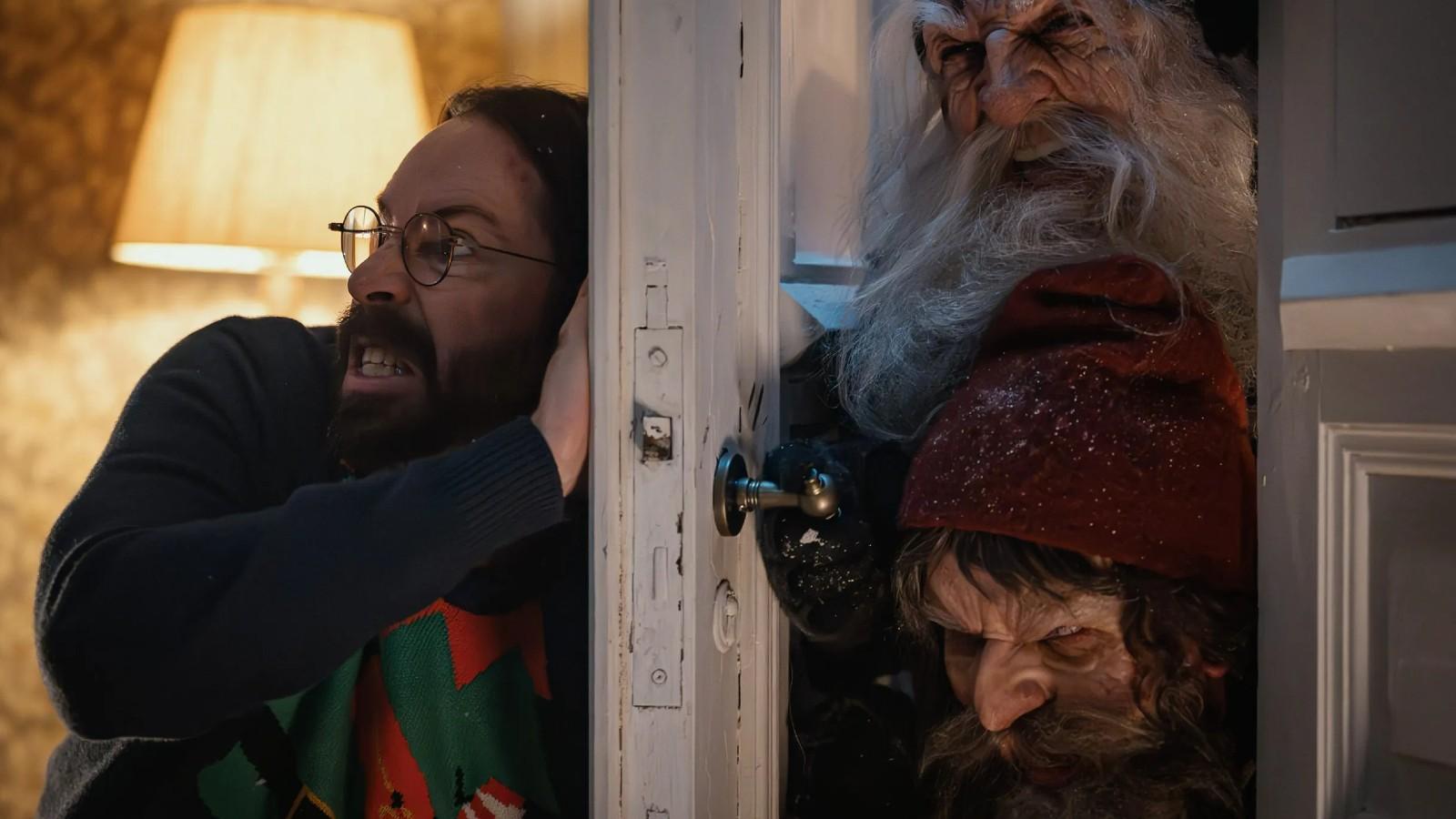 Martin Starr fights elves in There's Something in the Barn.