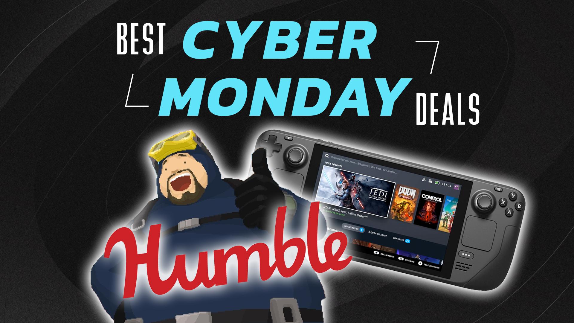 cyber monday branding with dave the diver, humble and steam deck