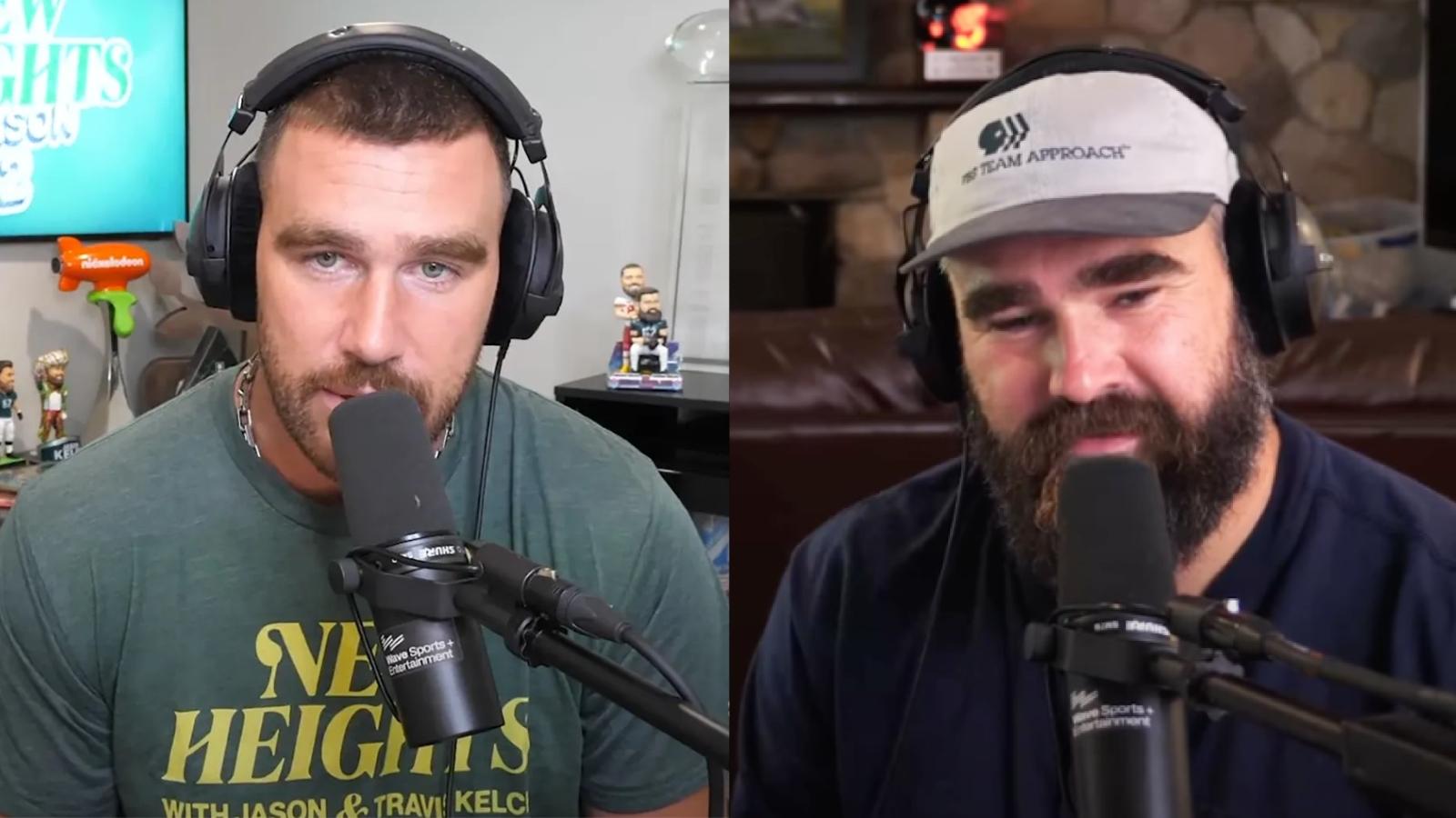Jason and Travis Kelce on New Heights podcast