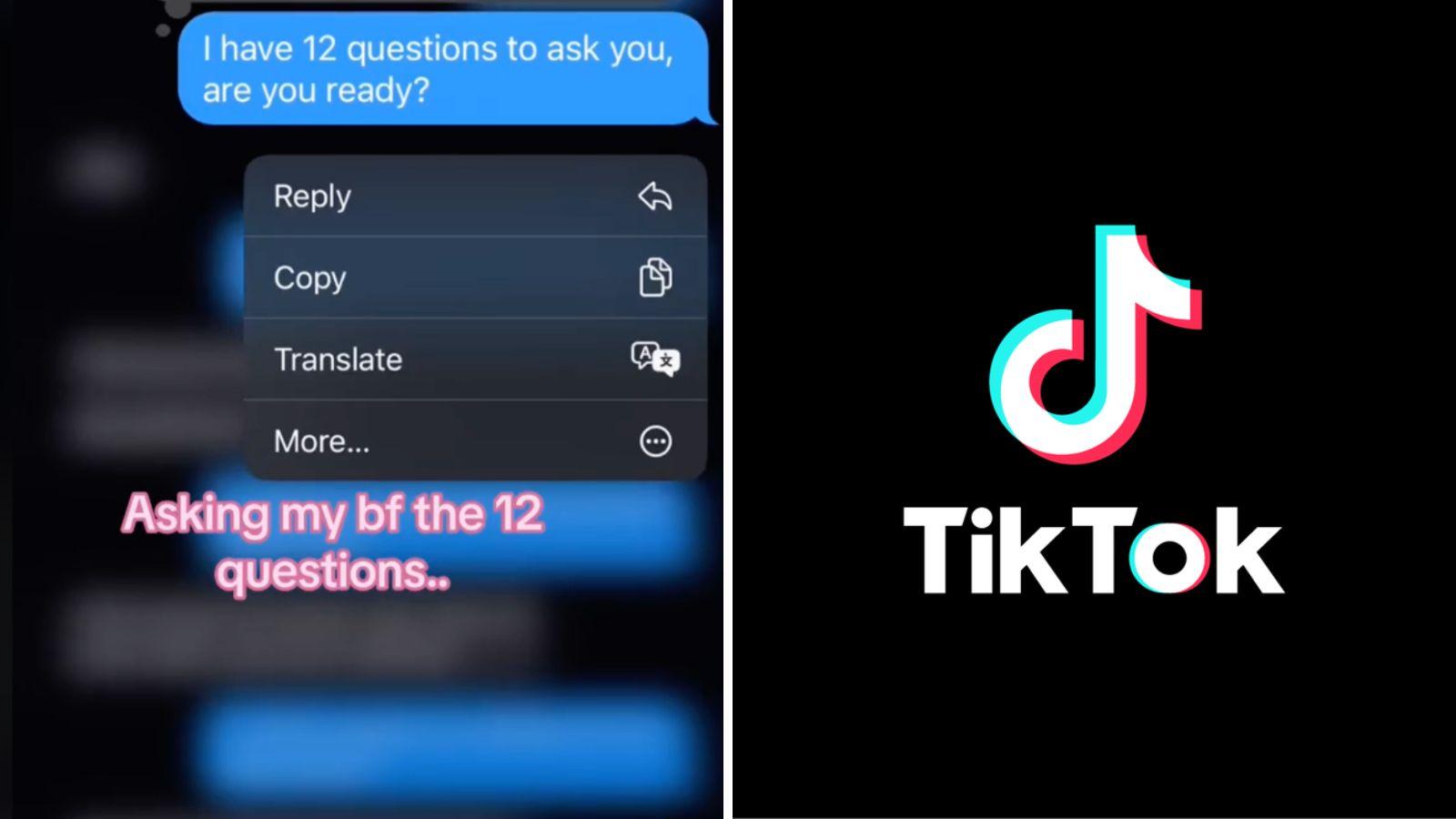 How to take TikTok’s viral ‘12 questions’ relationship test