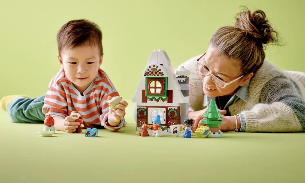 Santa’s Gingerbread House LEGO set. 