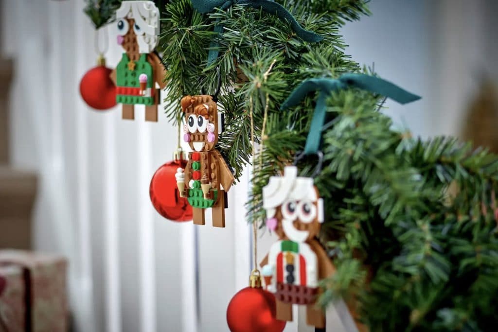LEGO Gingerbread Ornaments.