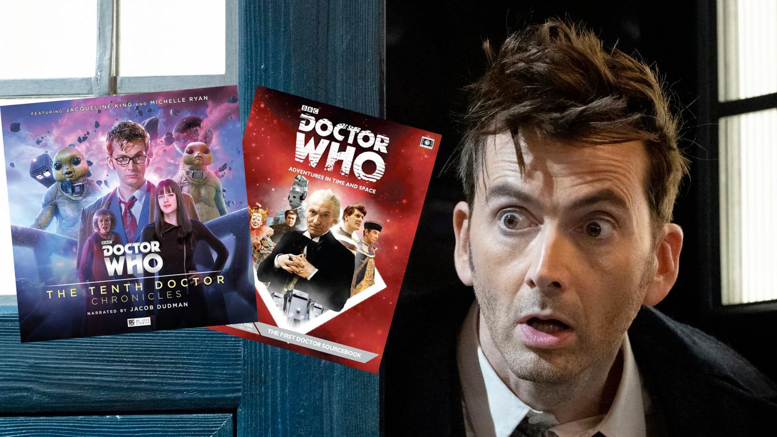 doctor who humble bundle with 14th doctor poking head out of tardis