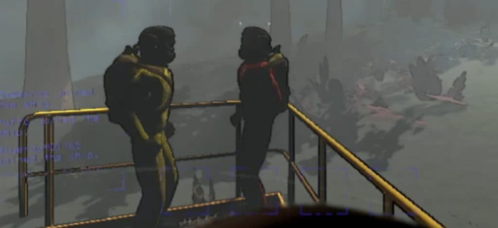 An image of two players in Lethal Company.