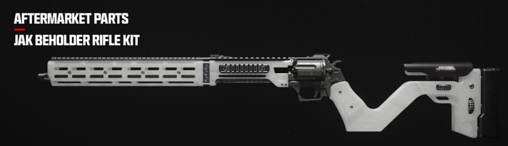 JAK Beholder rifle kit Aftermarket Part for TYR sidearm in Modern Warfare 3.