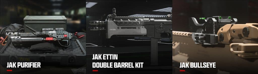 Three of the new Aftermarket Part attachments coming in MW3 Season 1.