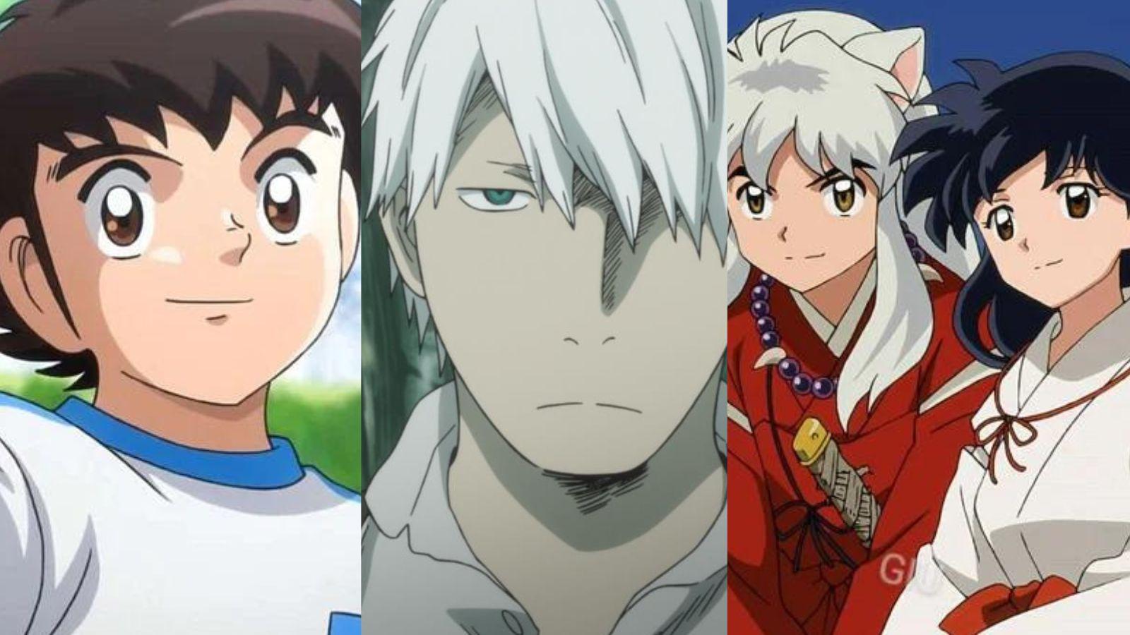 Screenshots from Captain Tsubasa, Mushishi and Inuyasha