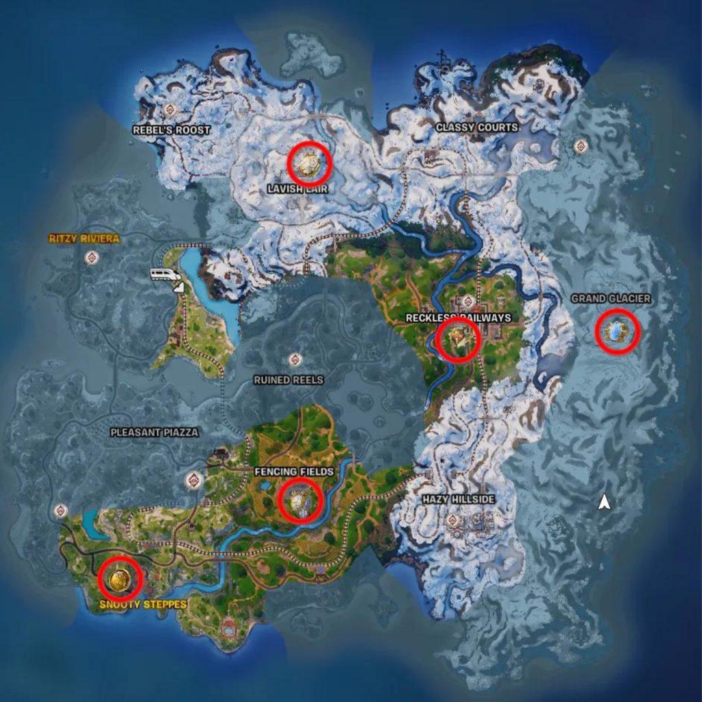 Fortnite Chapter 5 Medallions Locations