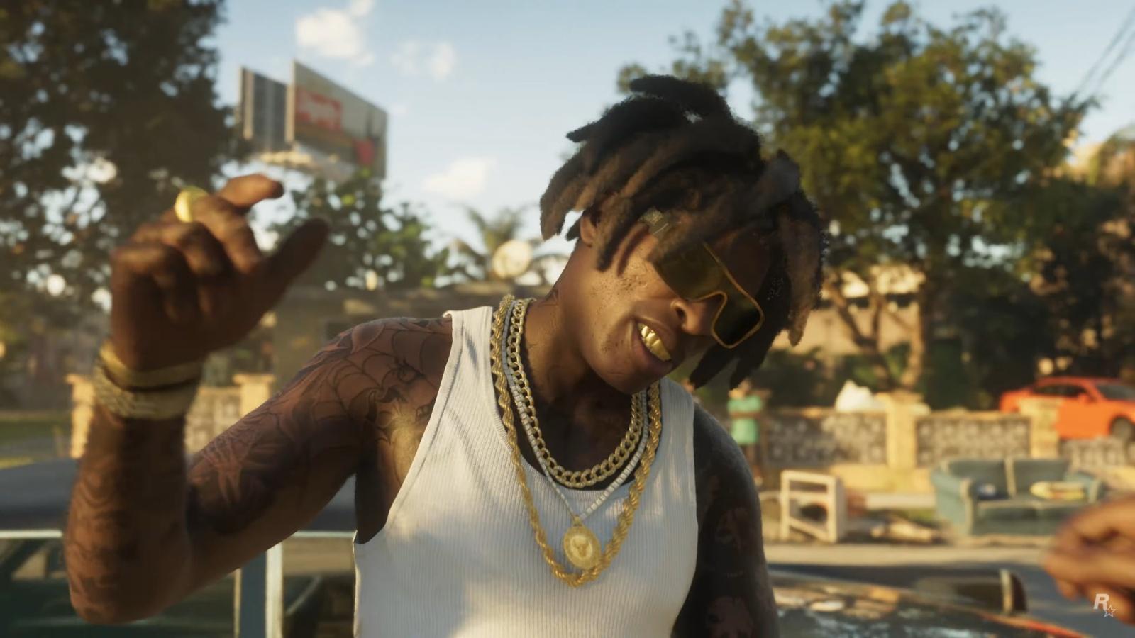 A screenshot from the trailer of GTA 6