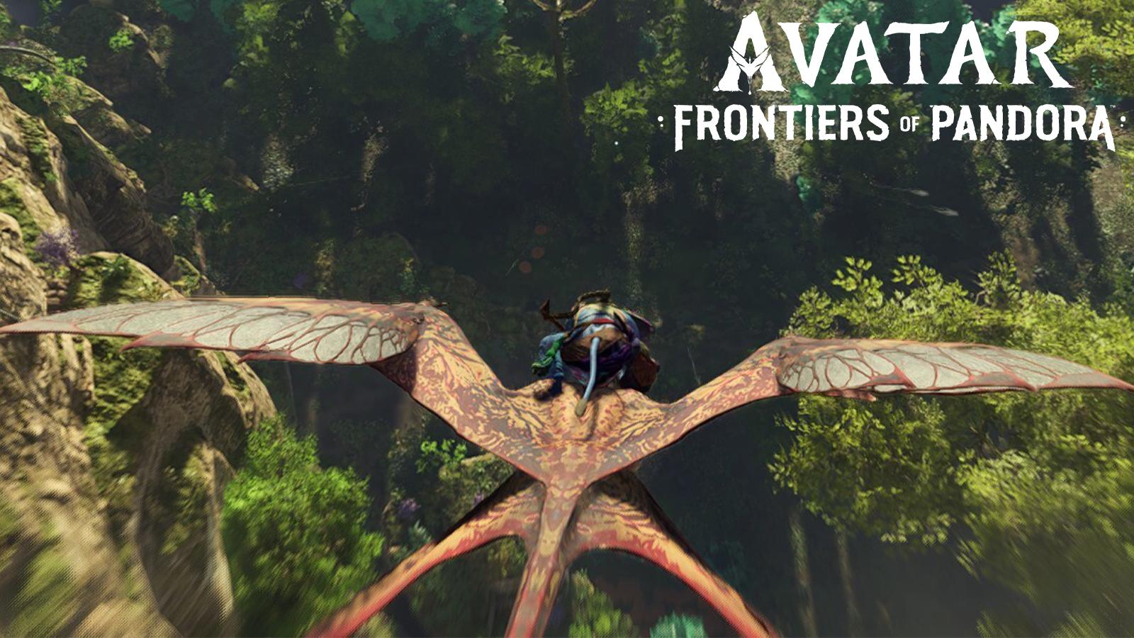 an image of a flying ikran in Avatar: Frontiers of Pandora