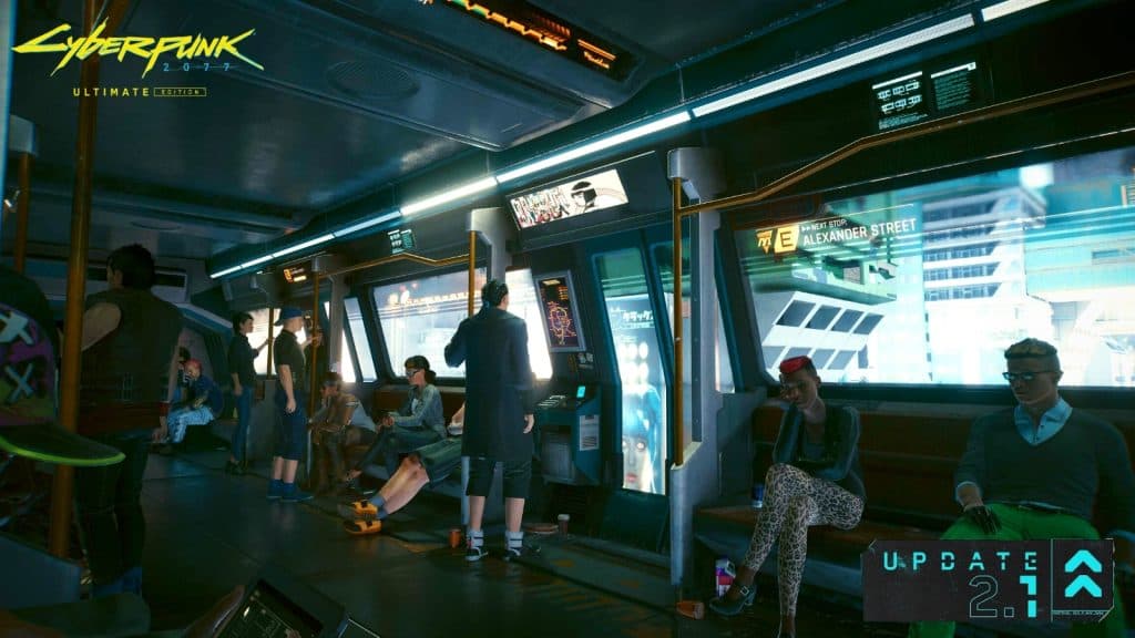 NCART train interior in Cyberpunk 2077