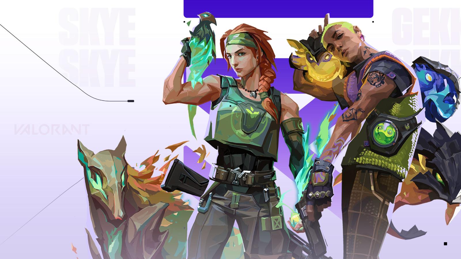 an image of Skye and Gekko in Valorant patch 7.12