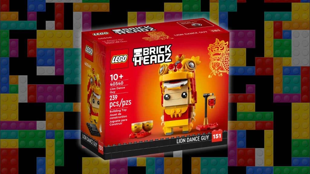 The LEGO BrickHeadz Lion Dance Guy set.
