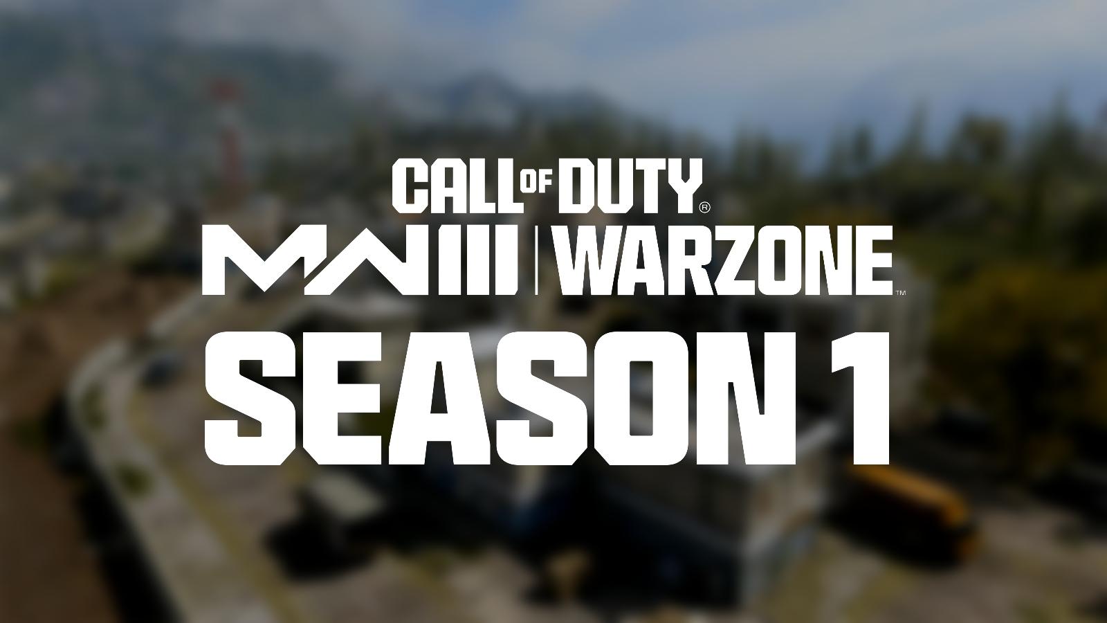 MW3 Warzone Season 1 logo with Urzikstan POIs in background