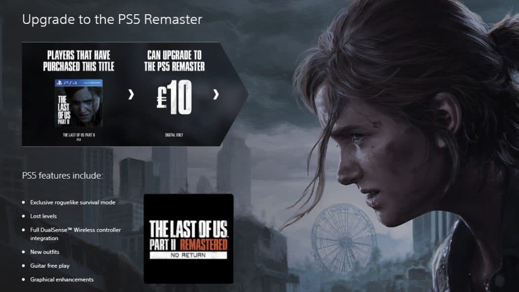 The Last of Us Part 2 Remastered officially announced for PS5, upgrade path  detailed