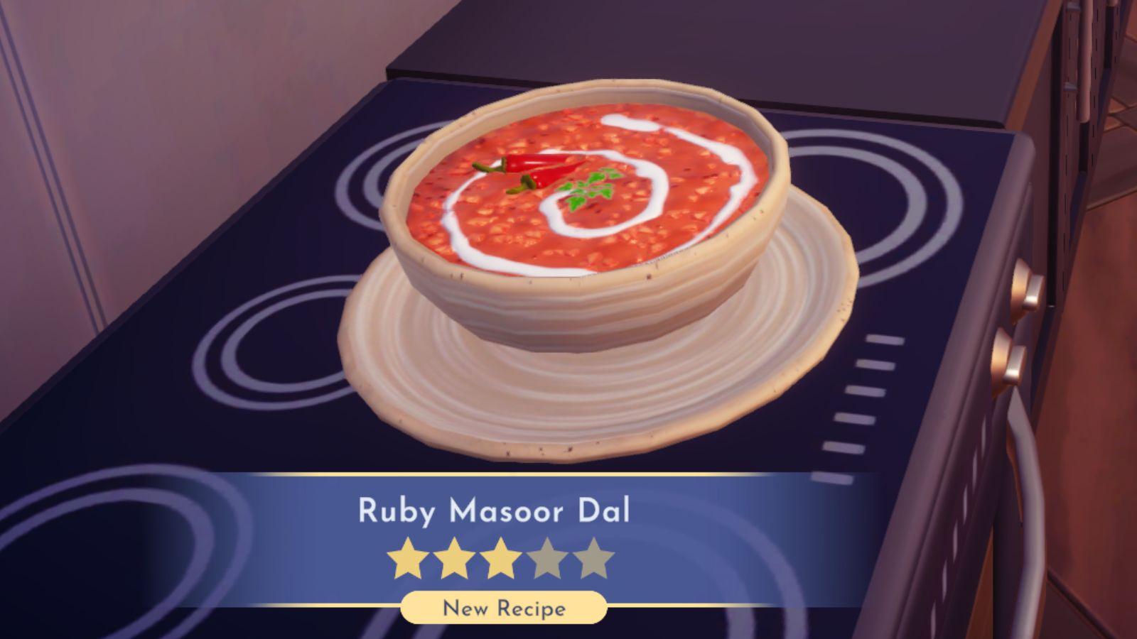 Disney Dreamlight Valley Ruby Masoor Dal recipe