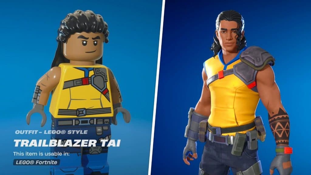 Fortnite Trailblazer skin and LEGO Outfit Style.