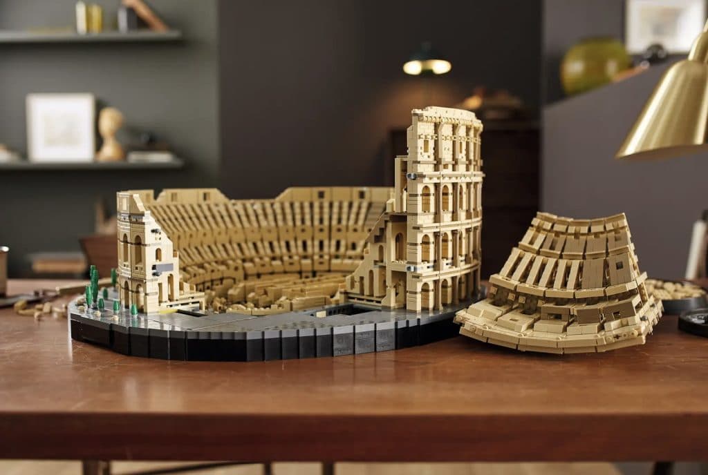 LEGO Icons Colosseum on display.