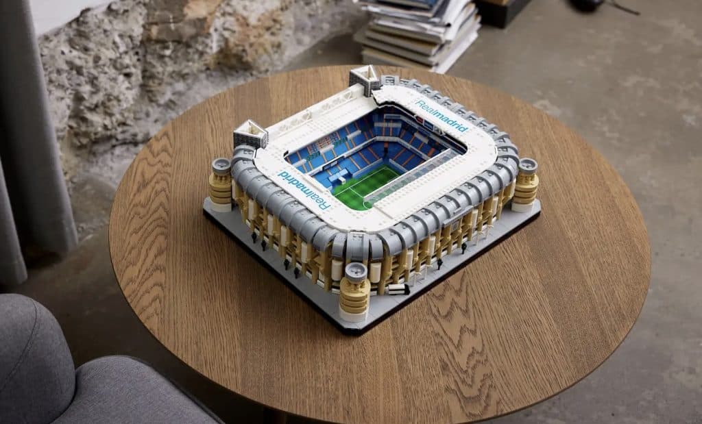 LEGO-reimagined Santiago Bernabéu Stadium.