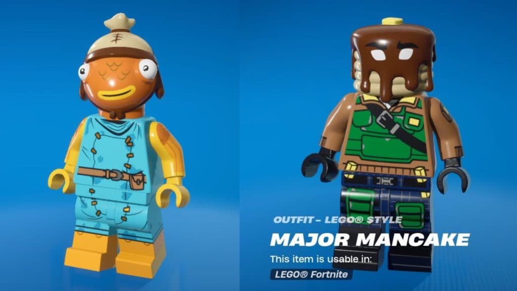 LEGO Fortnite Fishstick and Major Mancake